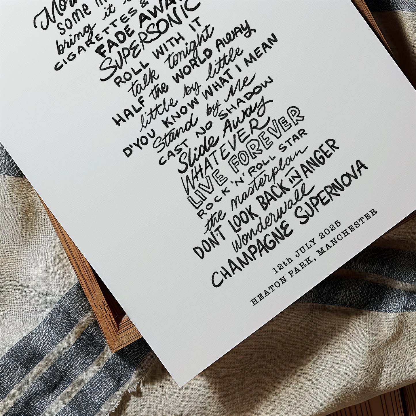 Oasis 2025 - Set List (all dates)