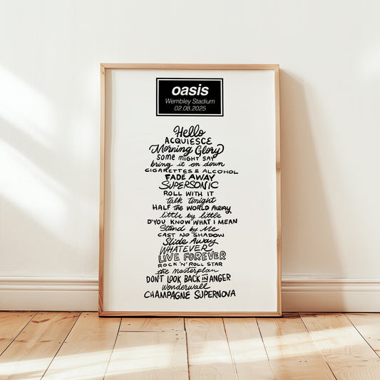 Oasis 2025 - Setlist (all Dates)